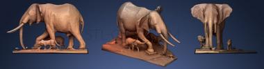 3D model Elefantes36 (STL)